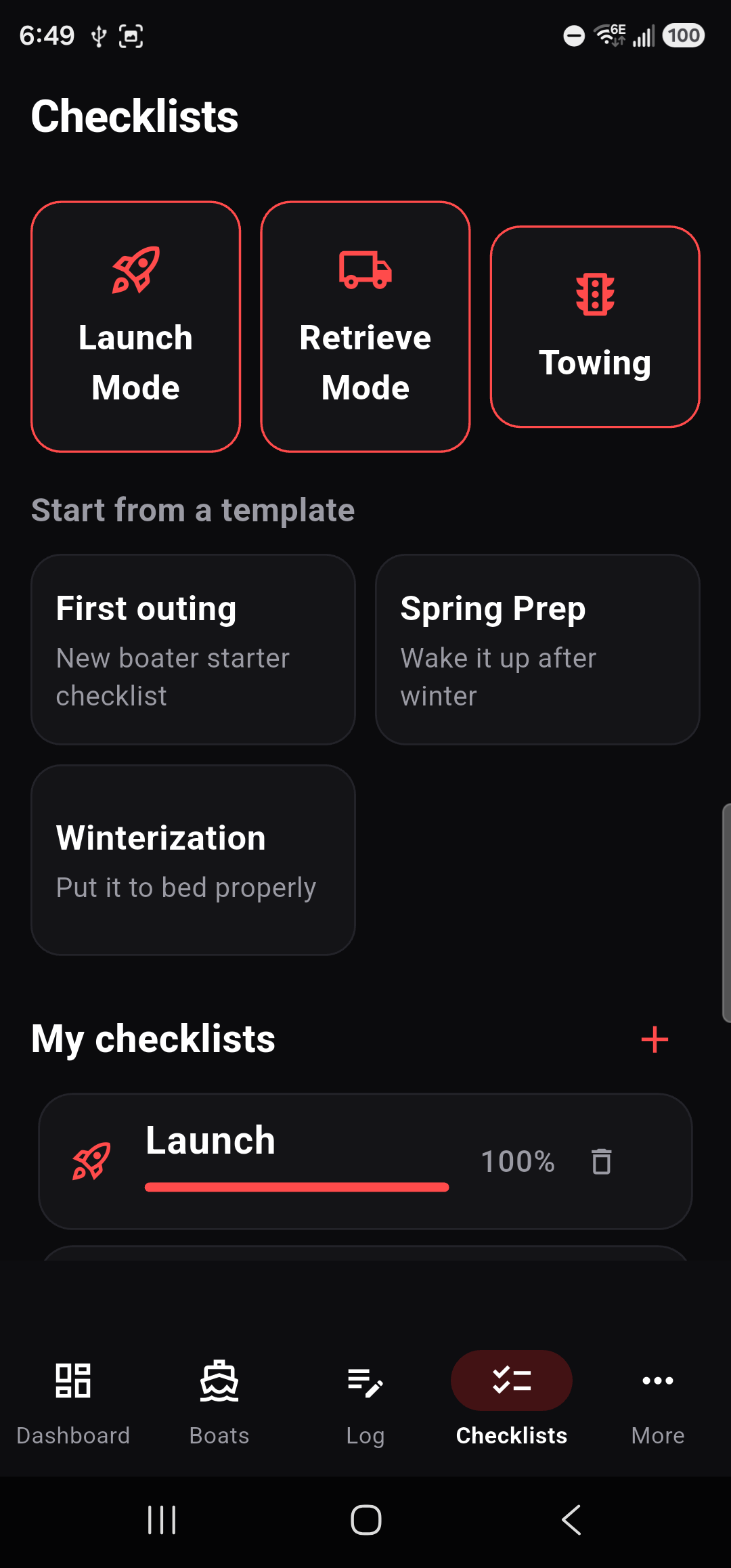 AftLog checklists